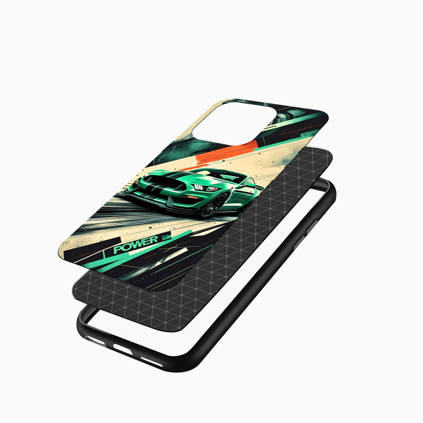 Green Racer Power Drift iPhone case