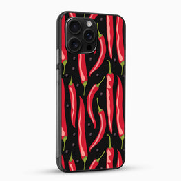 Spicy Red Chili Pepper Glass Phone Case