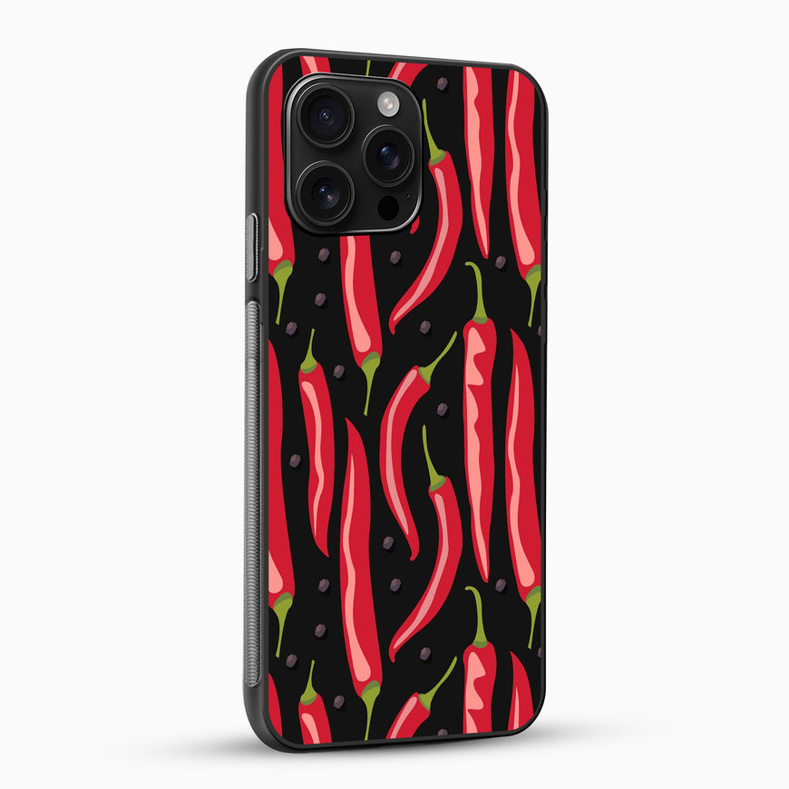 Spicy Red Chili Pepper Glass Phone Case