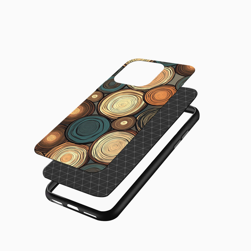 Rustic Wood Rings iPhone case