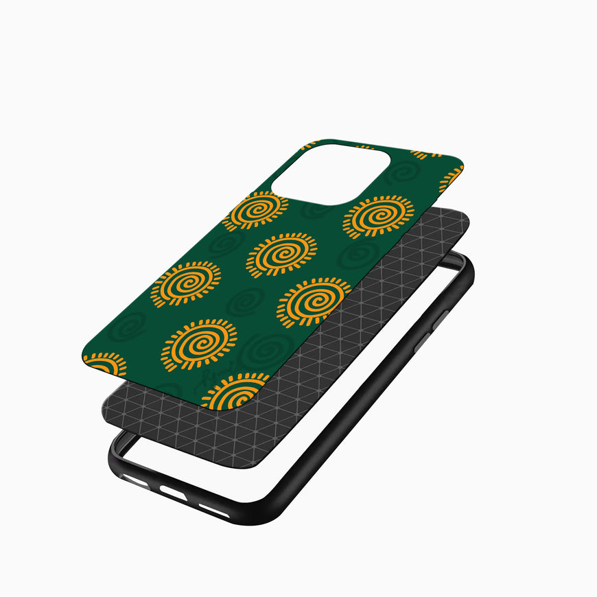 Tribal Sun Spiral Art iPhone cover