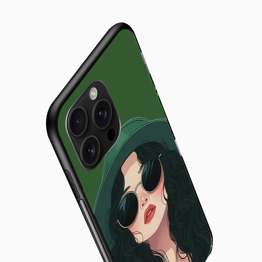 Trendy Girl Illustration mobile cover