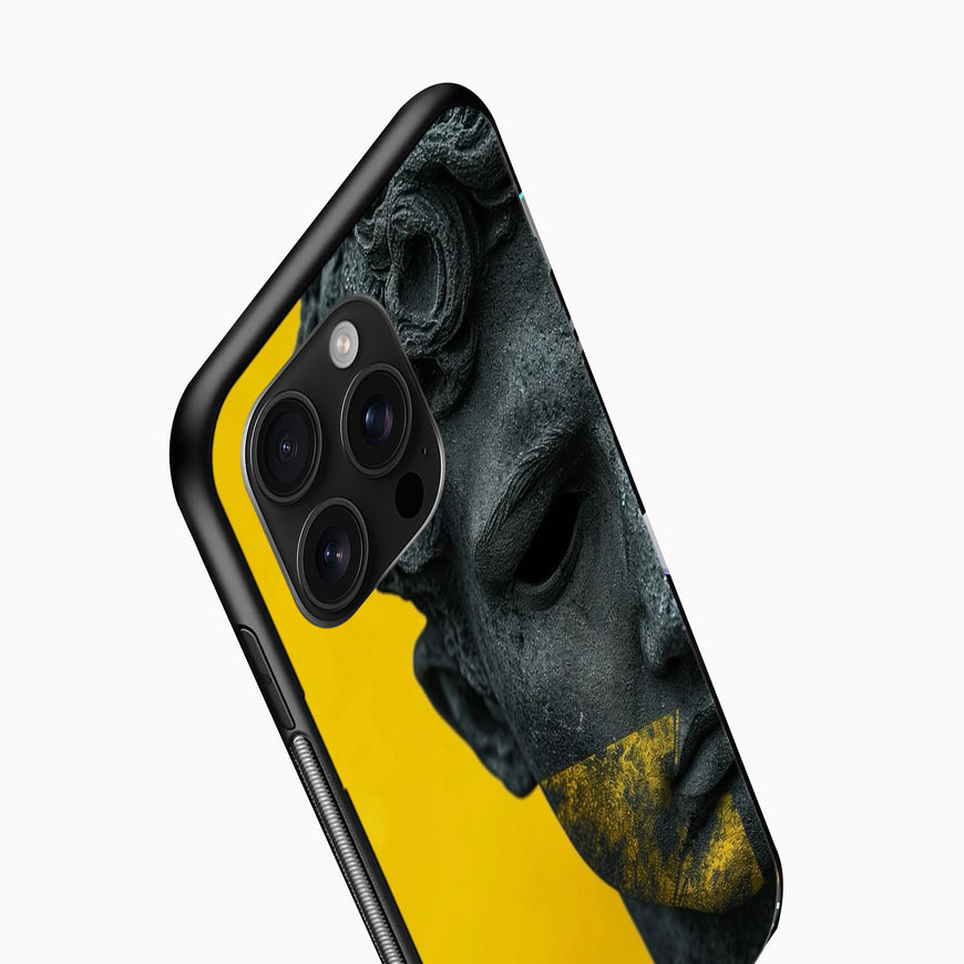 Modern Muse Bold Yellow Statue Phone Case