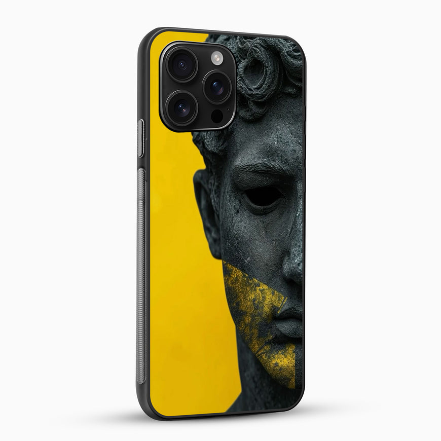 Modern Muse Bold Yellow Statue Phone Case