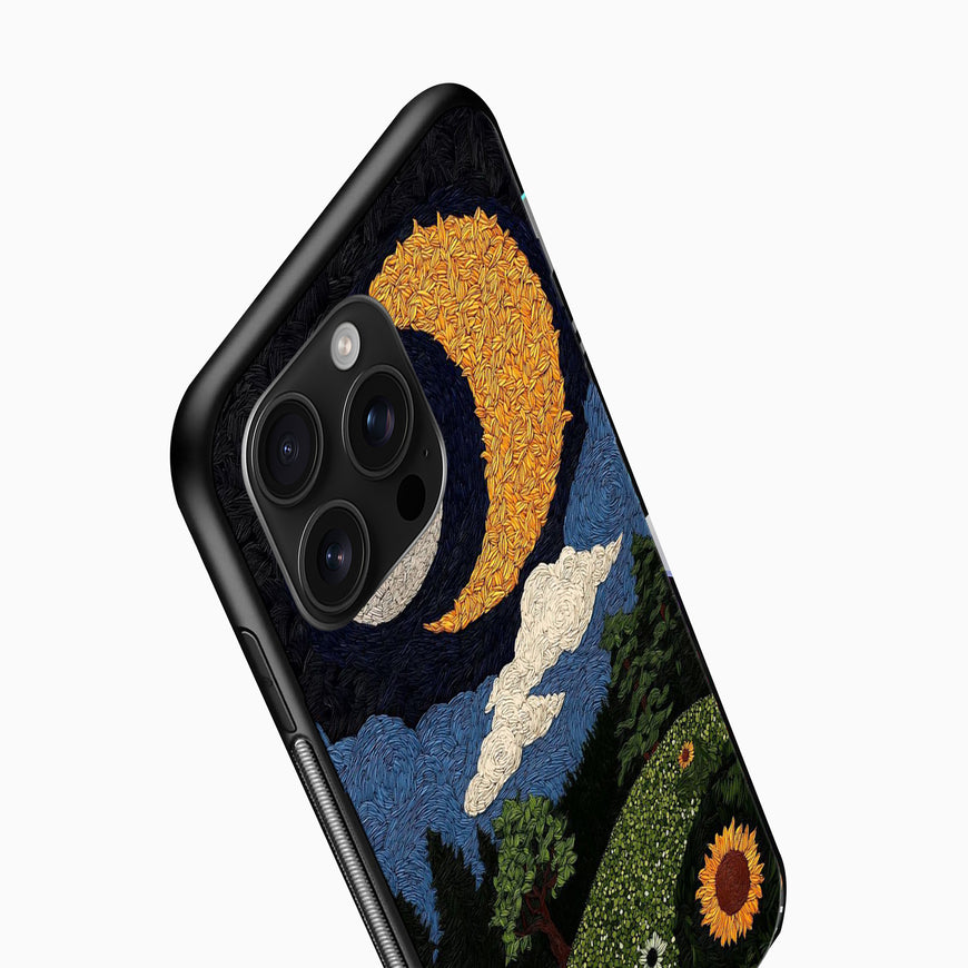 Starry Night Meadow Mobile Cover