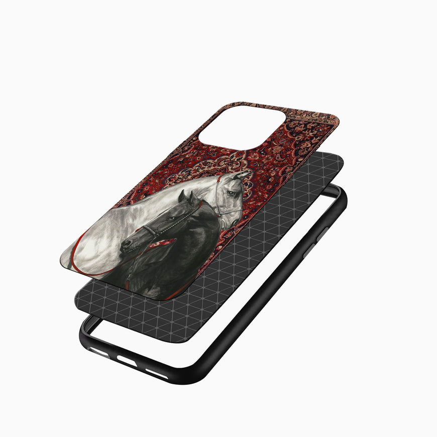 Royal Horses Phone Case – Persian Carpet Art Edition