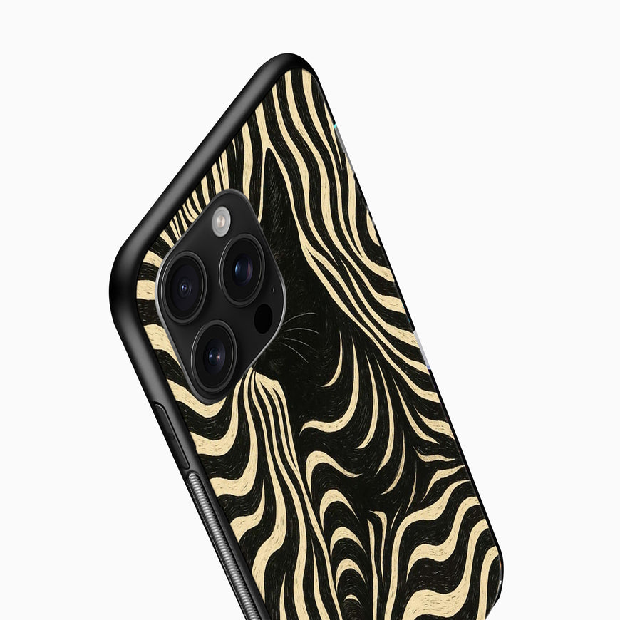 Trippy Cat Pattern mobile cover