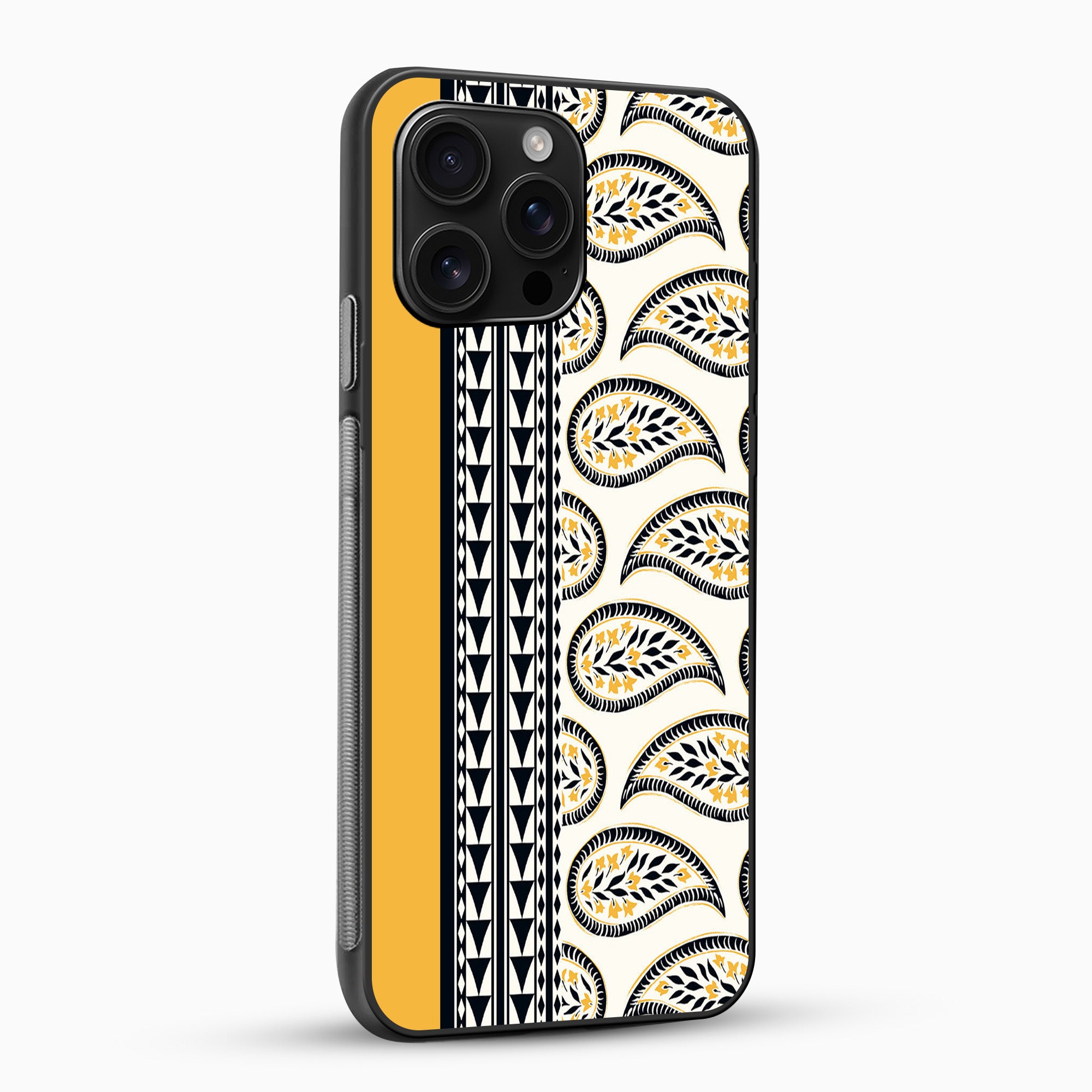 Yellow & Black Ethnic Pattern Phone Case