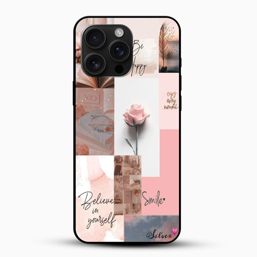 Pink Rose Collage Phone Case