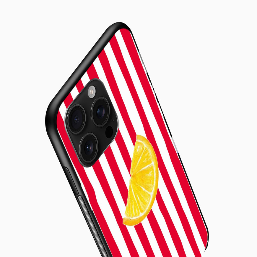 White Striped mobile cover