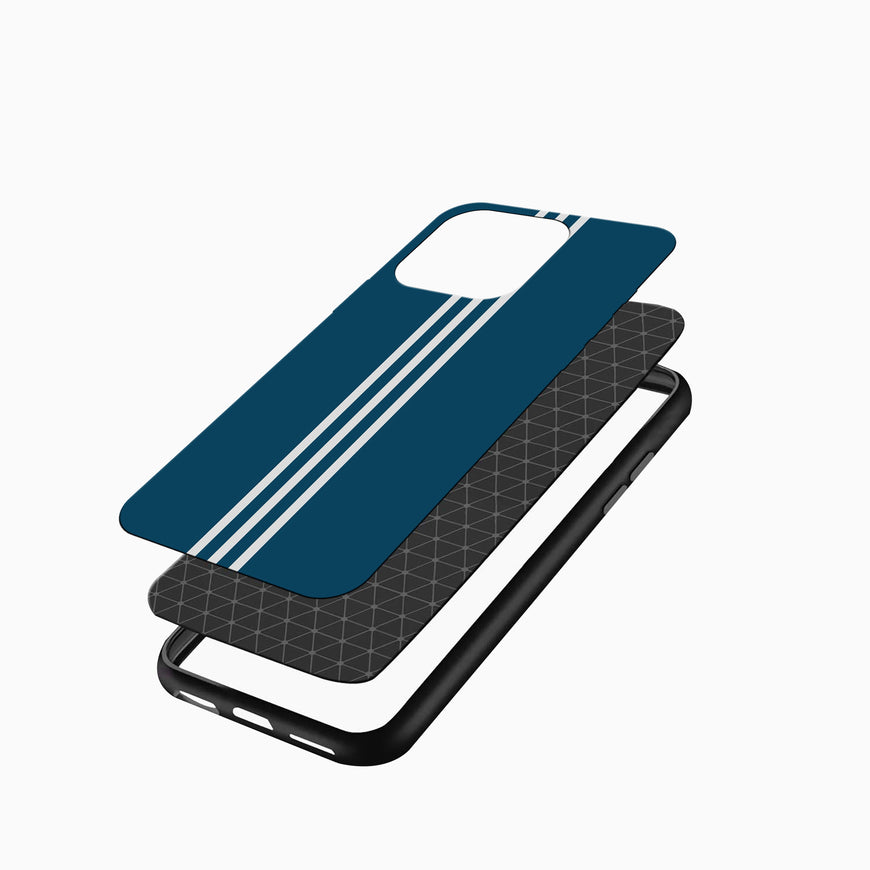 Navy Blue Stripe iPhone case