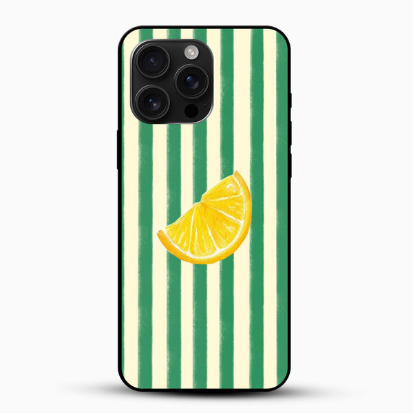 Lemon Slice Green Striped Phone Case