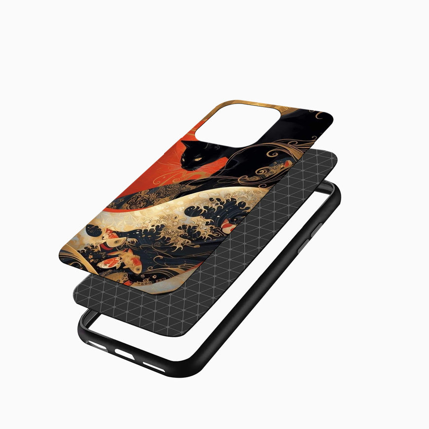 Black Cat Art iPhone cover