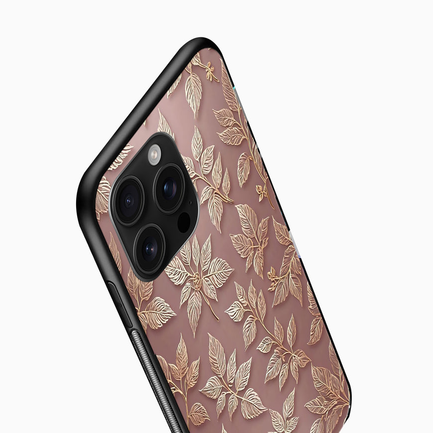 Rose Gold Leaf mobile cover