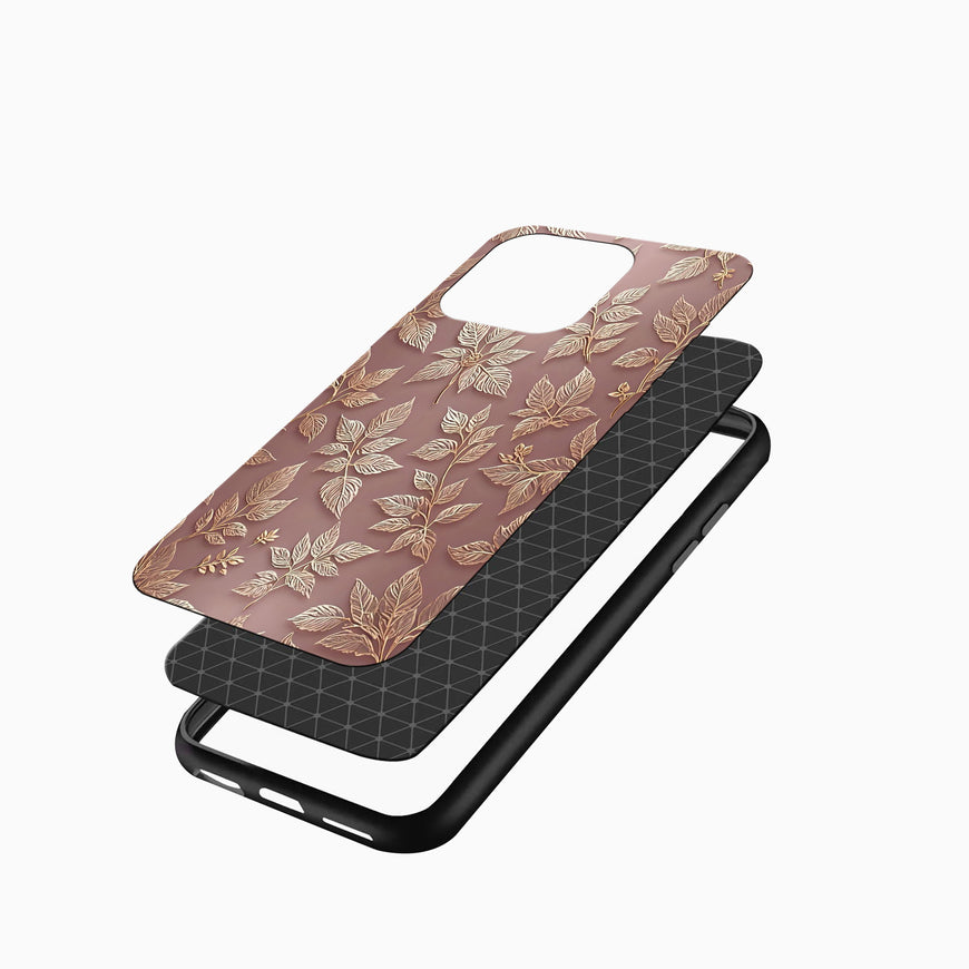 Rose Gold Leaf iPhone cover