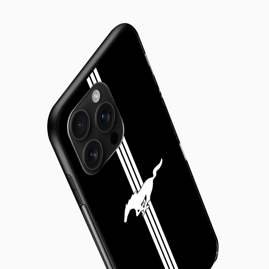 Black Mustang mobile cover