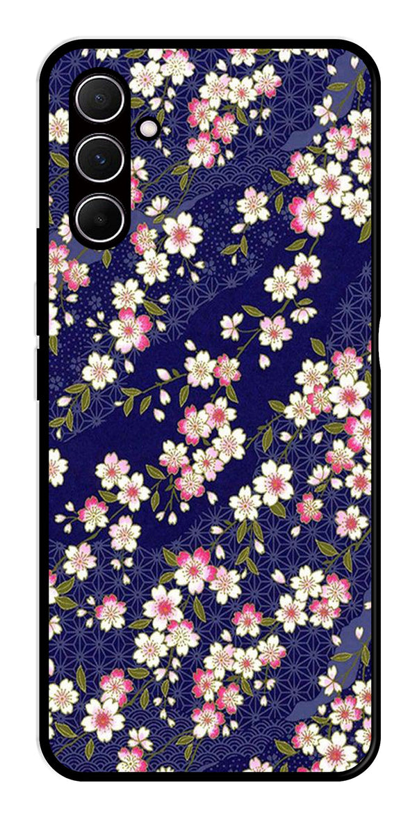 Flower Design Metal Mobile Case for Samsung Galaxy A35 5G   (Design No -25)