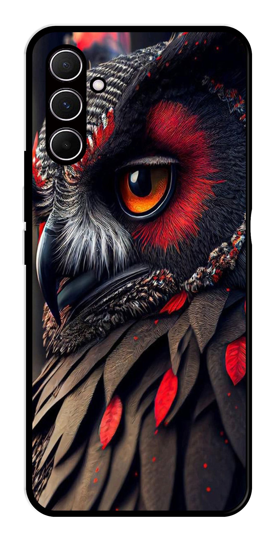 Owl Design Metal Mobile Case for Samsung Galaxy A55 5G   (Design No -26)