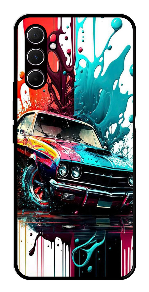 Vintage Car Metal Mobile Case for Samsung Galaxy A55 5G   (Design No -29)