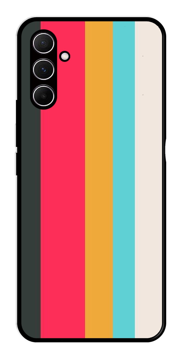Muted Rainbow Metal Mobile Case for Samsung Galaxy A55 5G   (Design No -31)