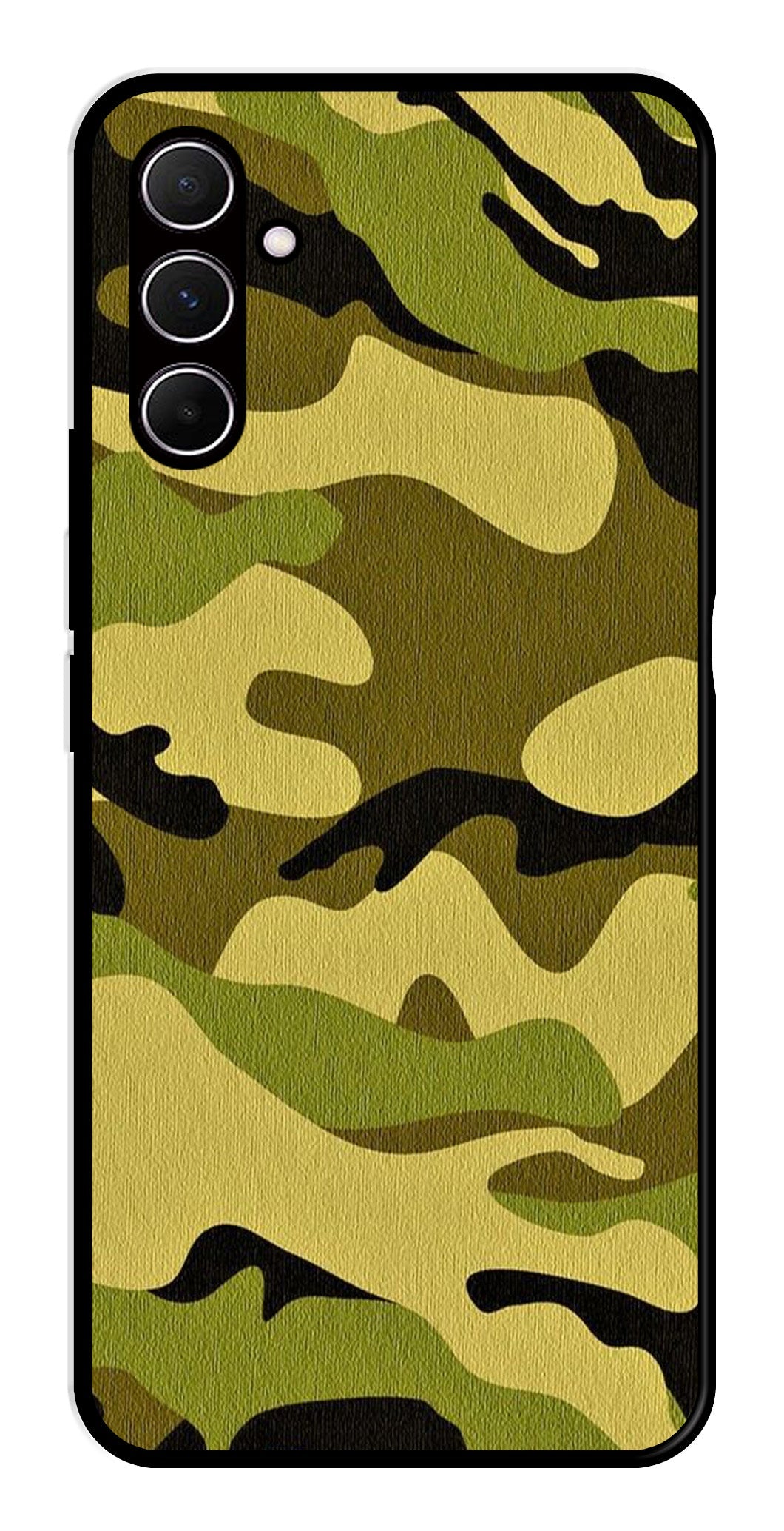 Army Pattern Metal Mobile Case for Samsung Galaxy A55 5G   (Design No -35)