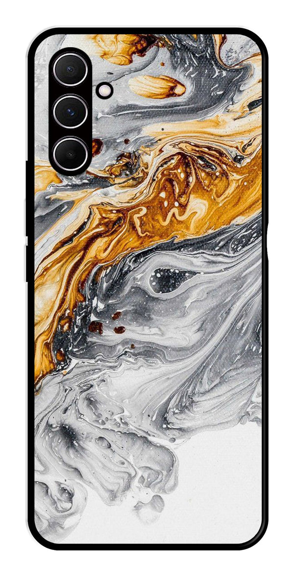 Marble Pattern Metal Mobile Case for Samsung Galaxy A55 5G   (Design No -36)