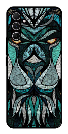 Lion Pattern Metal Mobile Case for Samsung Galaxy A35 5G