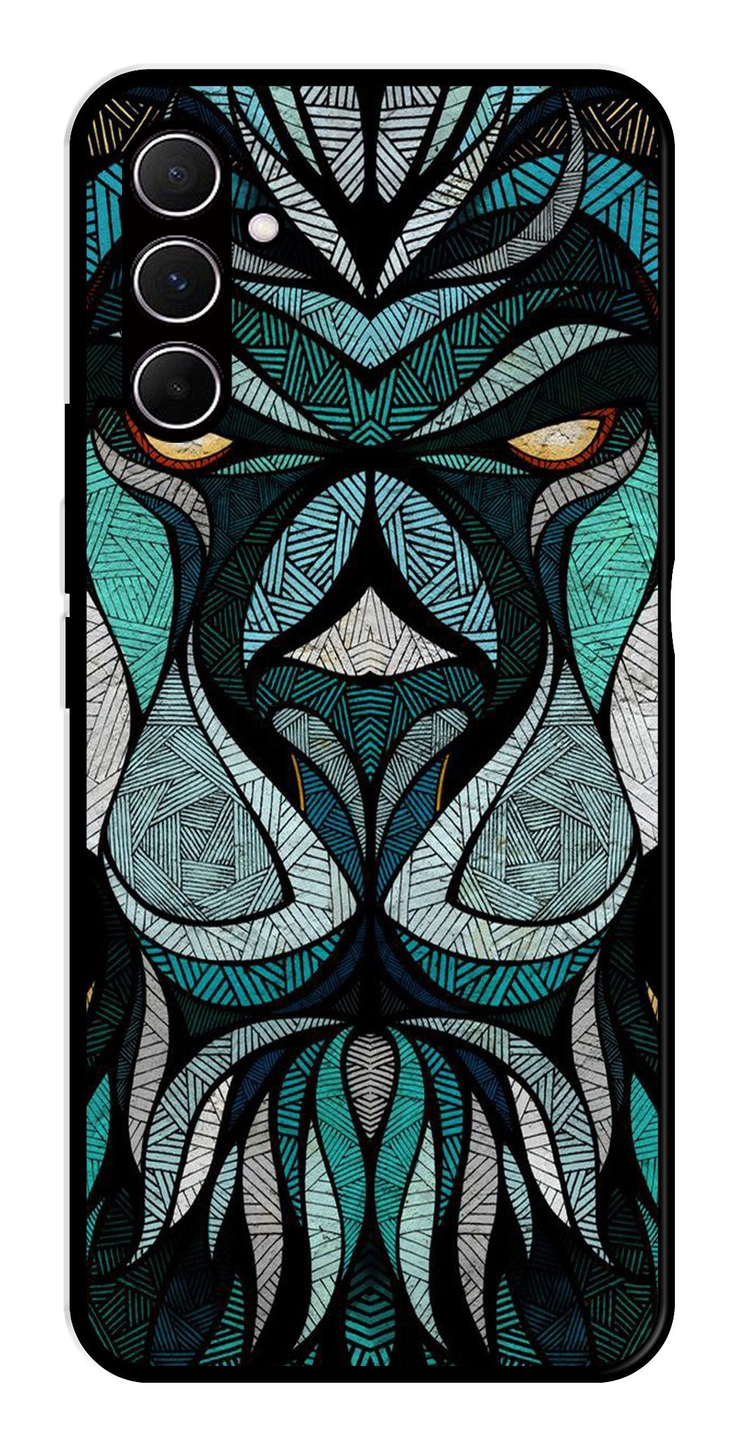 Lion Pattern Metal Mobile Case for Samsung Galaxy A55 5G   (Design No -40)