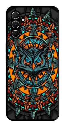 Owl Pattern Metal Mobile Case for Samsung Galaxy A35 5G