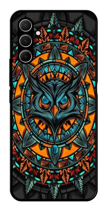 Owl Pattern Metal Mobile Case for Samsung Galaxy A55 5G