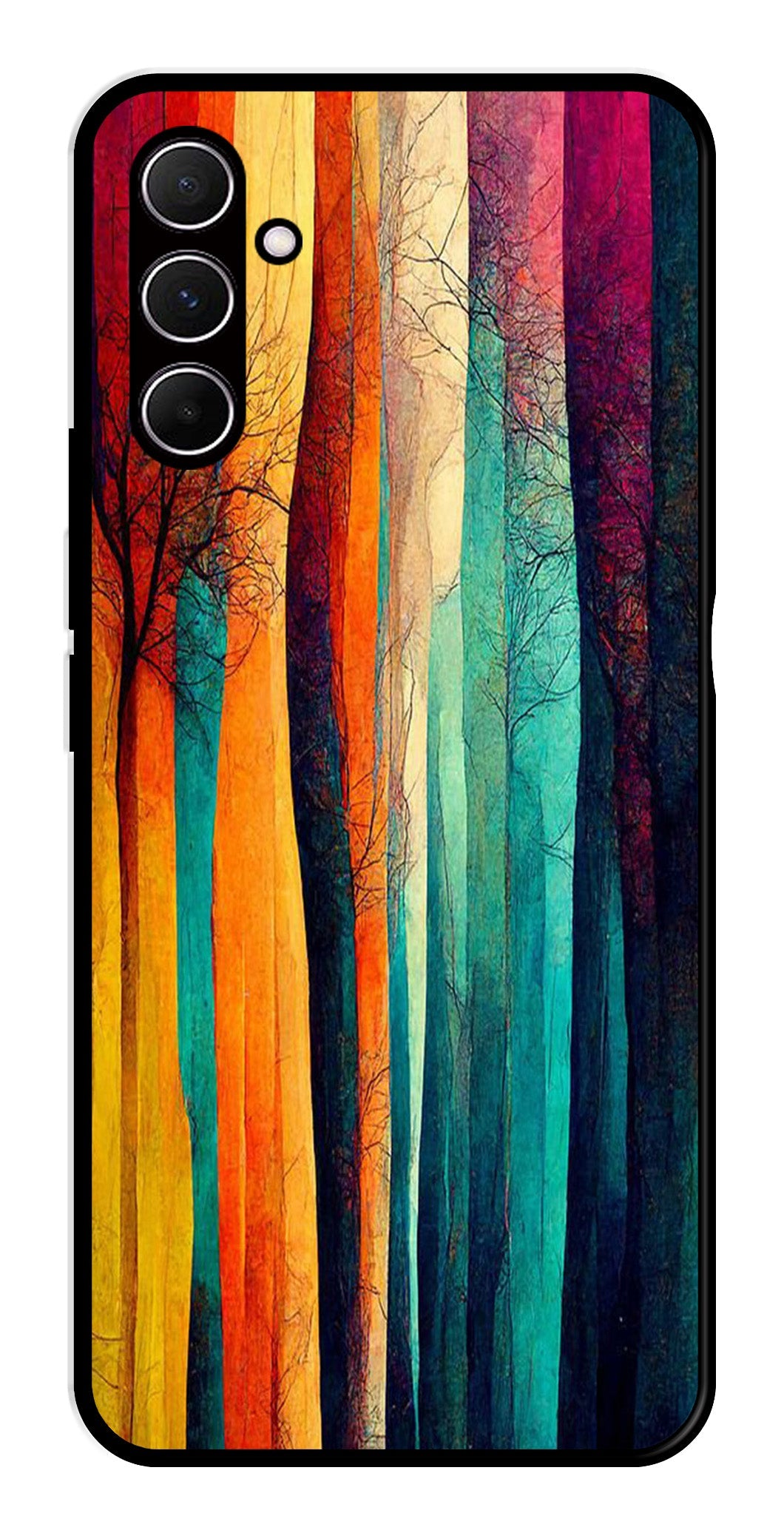 Modern Art Colorful Metal Mobile Case for Samsung Galaxy A55 5G   (Design No -47)