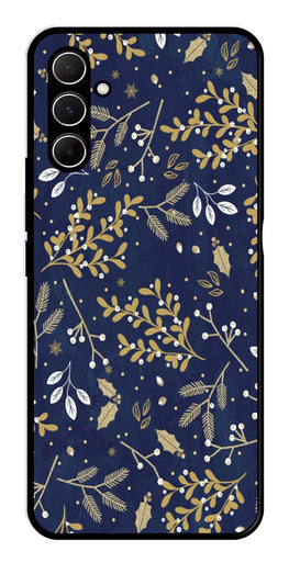 Floral Pattern  Metal Mobile Case for Samsung Galaxy A55 5G   (Design No -52)