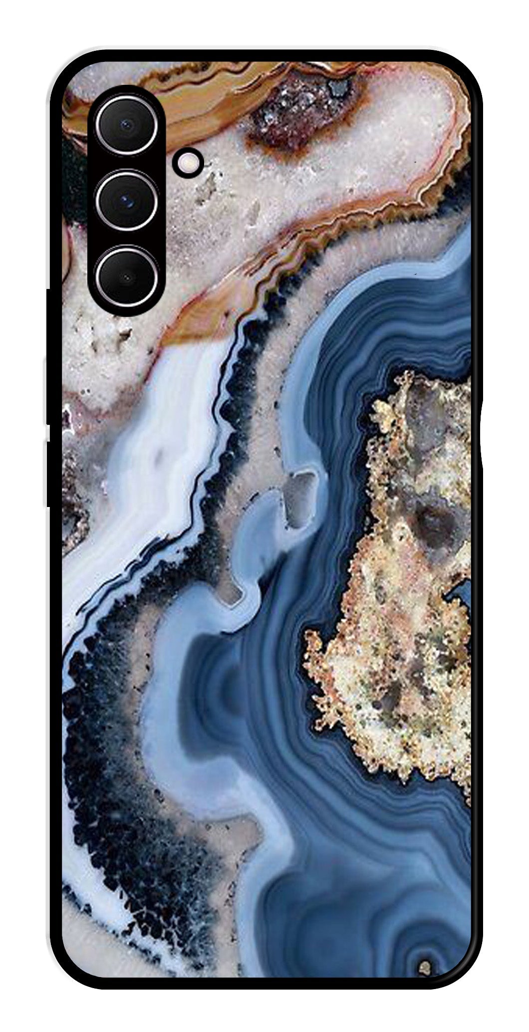 Marble Design Metal Mobile Case for Samsung Galaxy A55 5G   (Design No -53)