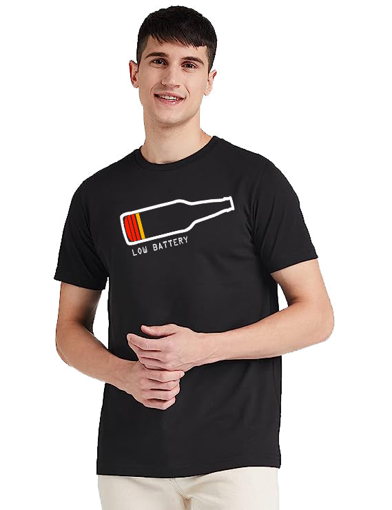 TheStyleO Cotton Half Sleeve Low Battery Tees| T-Shirt
