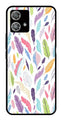 Colorful Feathers Metal Mobile Case for Moto Edge 40 5G   (Design No -06)