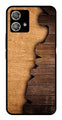 Wooden Design Metal Mobile Case for Moto Edge 40 5G   (Design No -13)