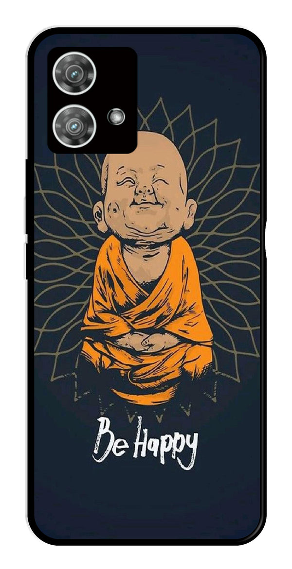 Be Happy Metal Mobile Case for Moto Edge 40 5G   (Design No -27)