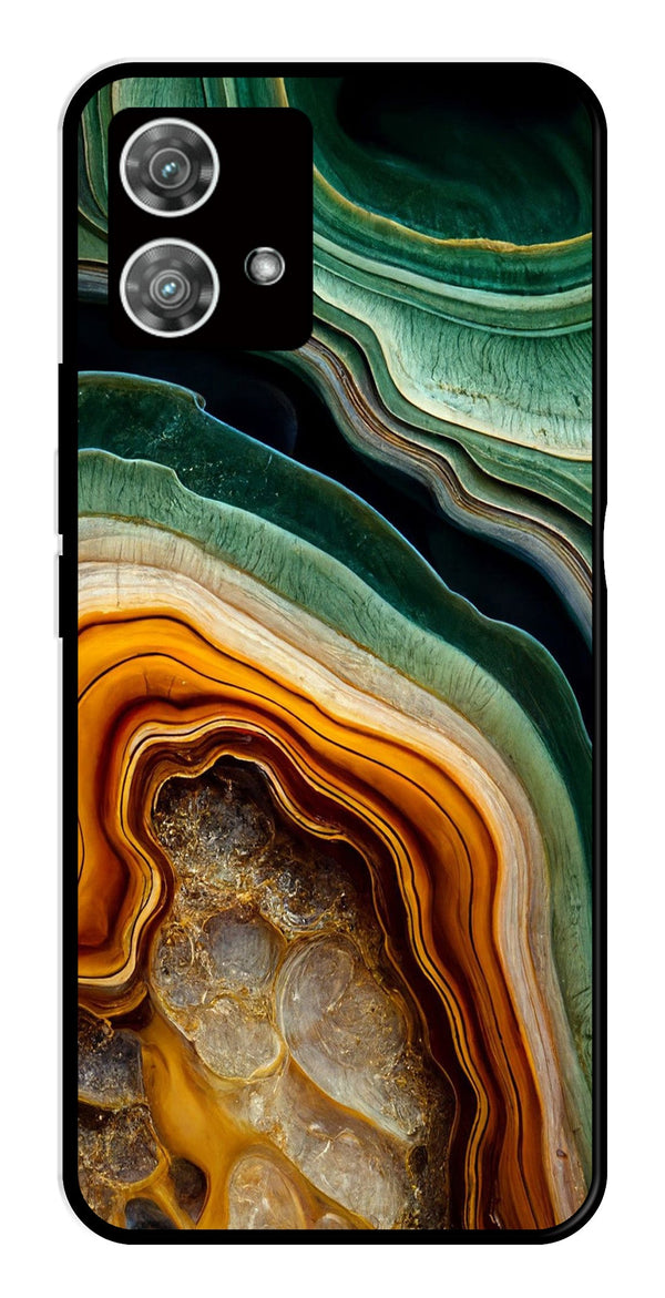 Marble Design Metal Mobile Case for Moto Edge 40 5G   (Design No -28)