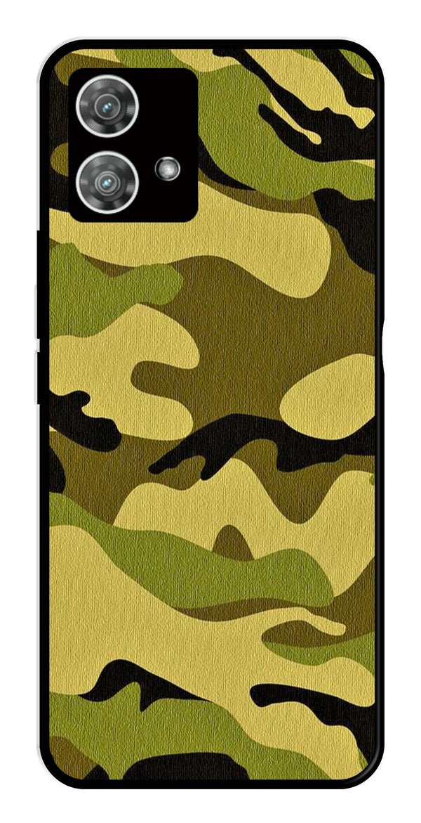Army Pattern Metal Mobile Case for Moto Edge 40 5G   (Design No -35)