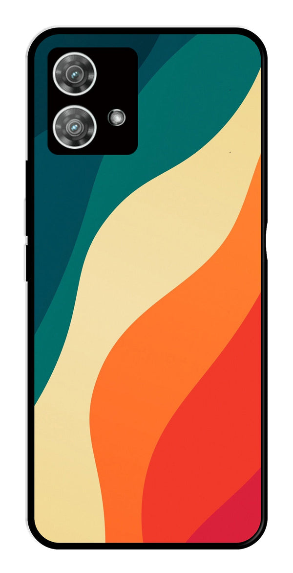 Muted Rainbow Metal Mobile Case for Moto Edge 40 5G   (Design No -39)