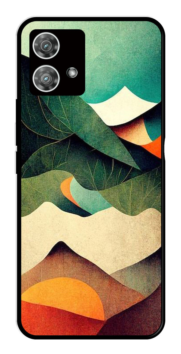 MultiColor Pattern Metal Mobile Case for Moto Edge 40 5G   (Design No -43)