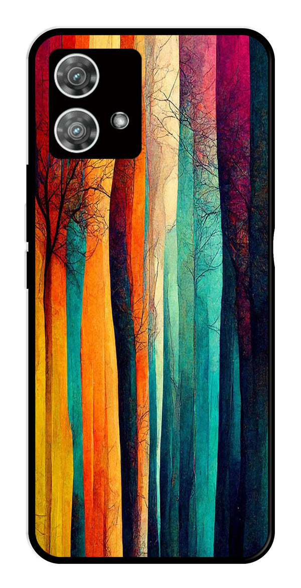 Modern Art Colorful Metal Mobile Case for Moto Edge 40 5G   (Design No -47)