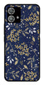 Floral Pattern  Metal Mobile Case for Moto Edge 40 5G   (Design No -52)