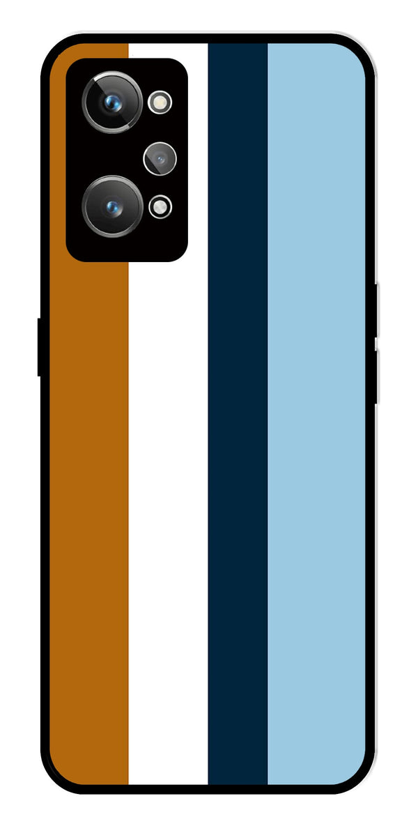 MultiColor Pattern Metal Mobile Case for Realme GT 2   (Design No -17)