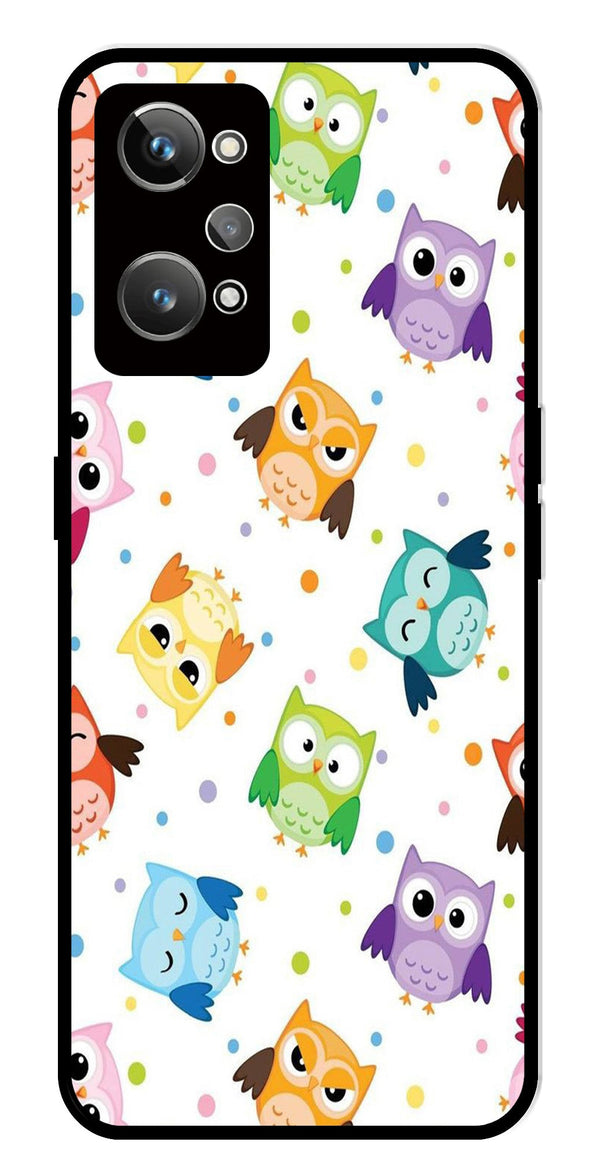 Owls Pattern Metal Mobile Case for Realme GT 2   (Design No -20)