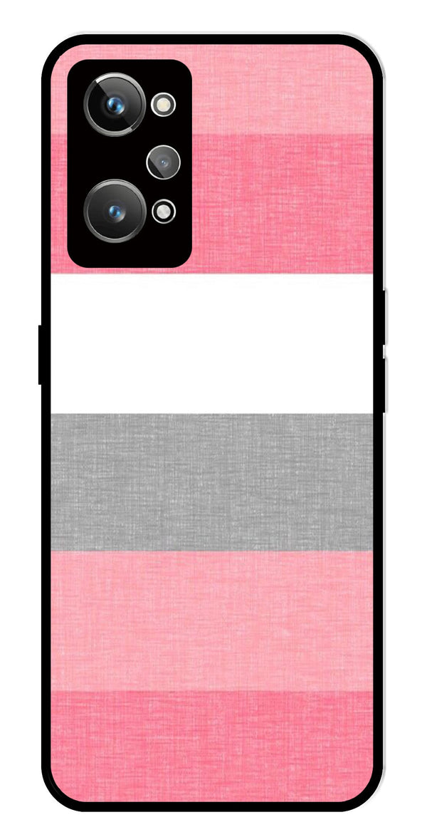 Pink Pattern Metal Mobile Case for Realme GT 2   (Design No -23)