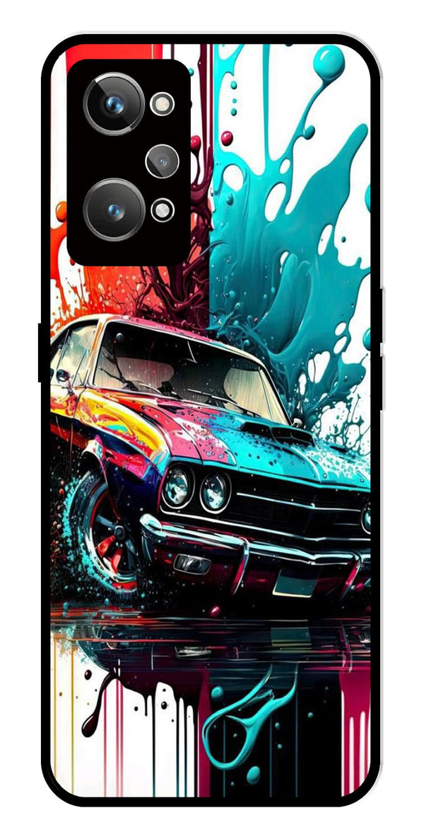 Vintage Car Metal Mobile Case for Realme GT Neo 2   (Design No -29)