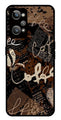 Coffee Pattern Metal Mobile Case for Realme GT Neo 2   (Design No -37)
