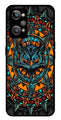 Owl Pattern Metal Mobile Case for Realme GT Neo 2   (Design No -42)
