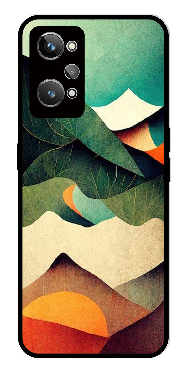 MultiColor Pattern Metal Mobile Case for Realme GT 2   (Design No -43)